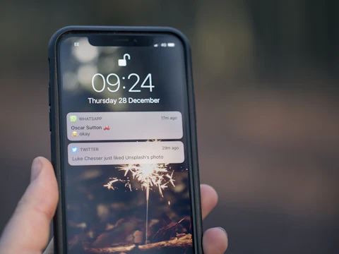 A phone lock screen with new notifications
